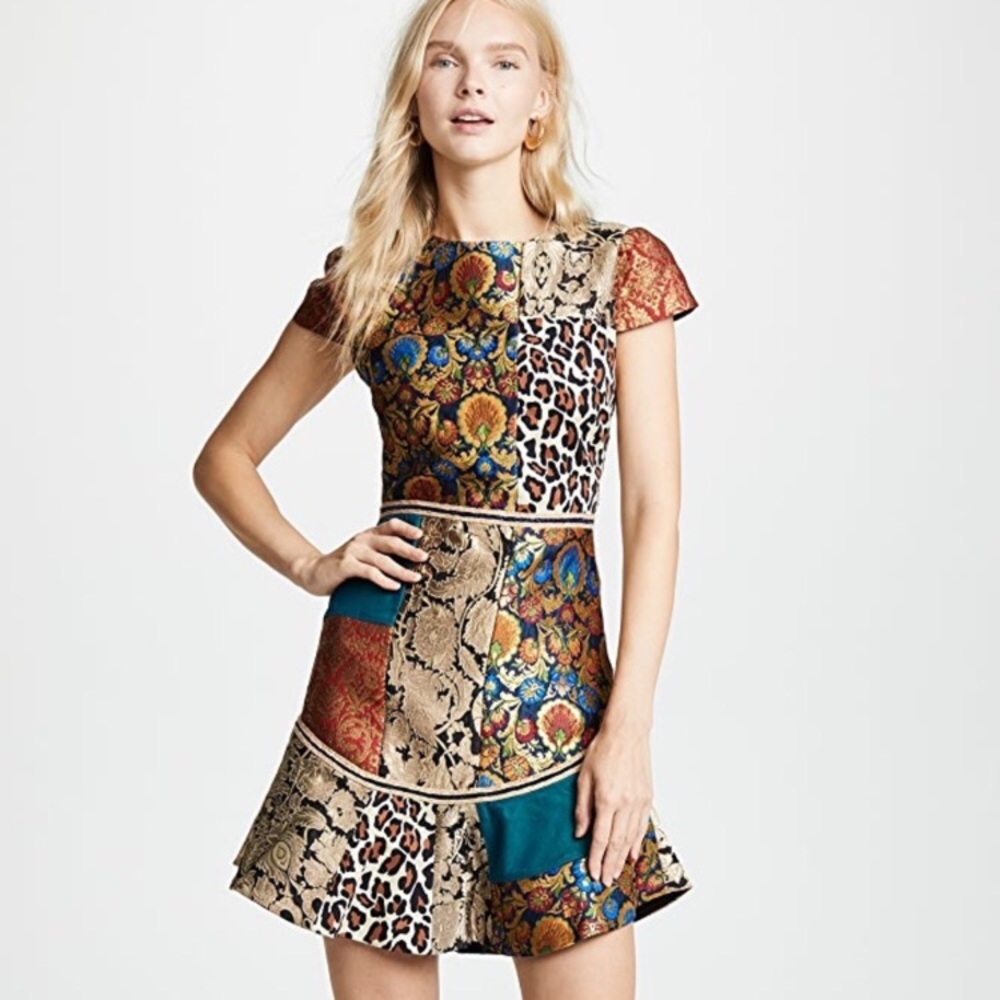 Alice + Olivia Rapunzel Patchwork Dress Size 12 *NWT*